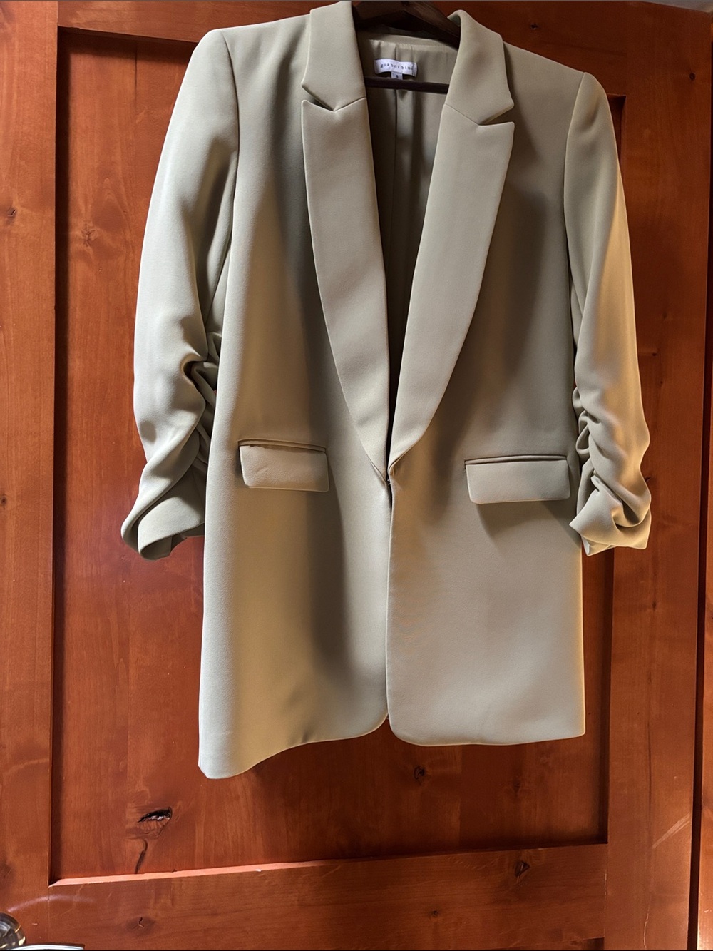Gianni Bini Olive Green Single-Button Blazer